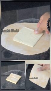 Cheesy Chapathi Pocket adding cheese slice