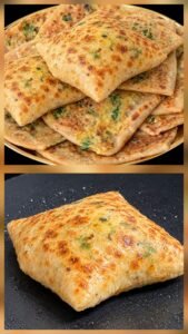 Cheesy Chapathi Pocket cooked cheesy chapathi