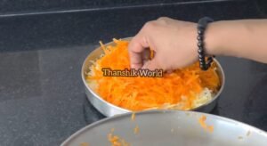 Adding carrot to get steamed